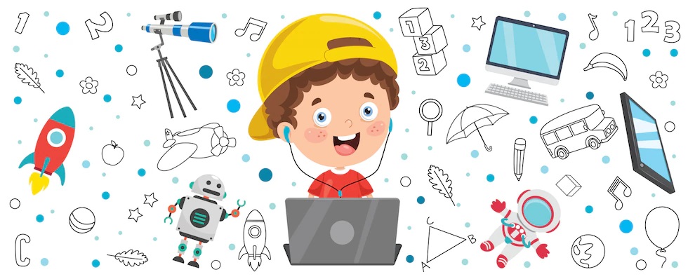 Área de lectura y actividades para niños
